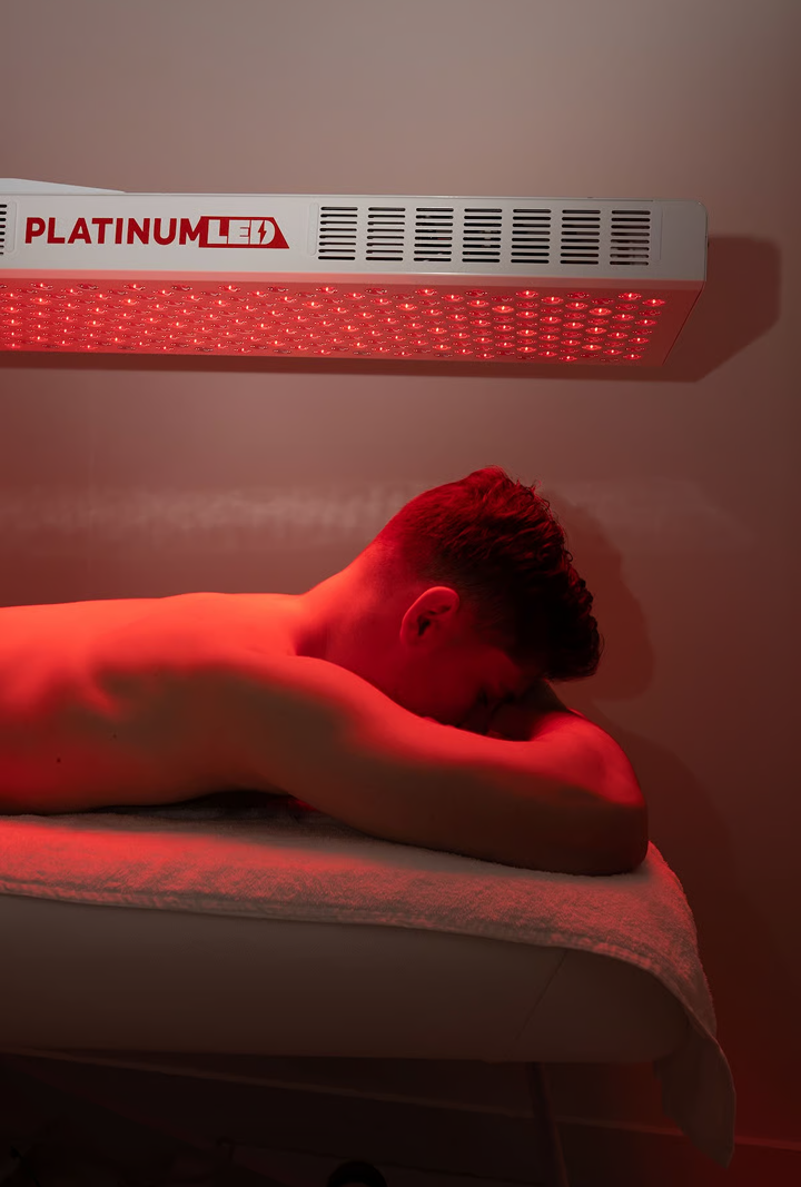 Man in a sauna