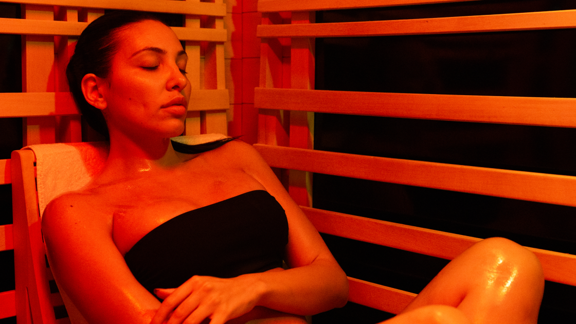 Woman in Sauna