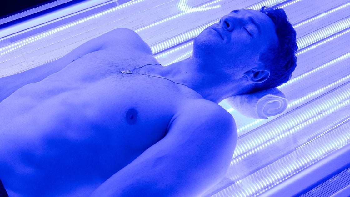 Man in sauna